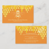 Drijvende Oranje bijenteelt Apiary Honey Boerderij Visitekaartje (Voorkant / Achterkant)