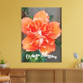 Drijvende Oranje canvas afdrukken (Insitu (Woonkamer))