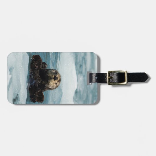 Drijvende otter bagagelabel (Voorkant horizontaal)