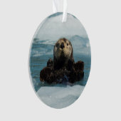 Drijvende otter ornament (voorkant)