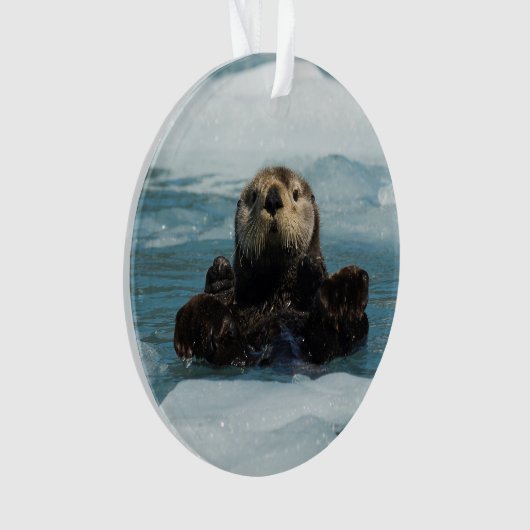 Drijvende otter ornament (voorkant)