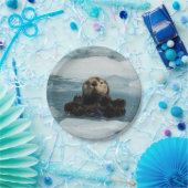 Drijvende otter papieren bordje (Feest)