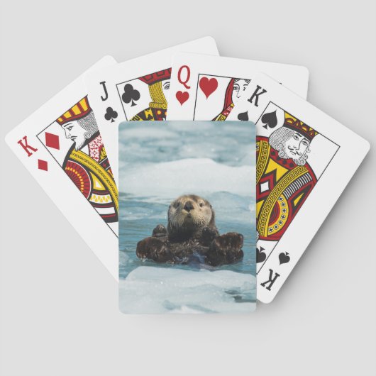 Drijvende otter pokerkaarten (Achterkant)