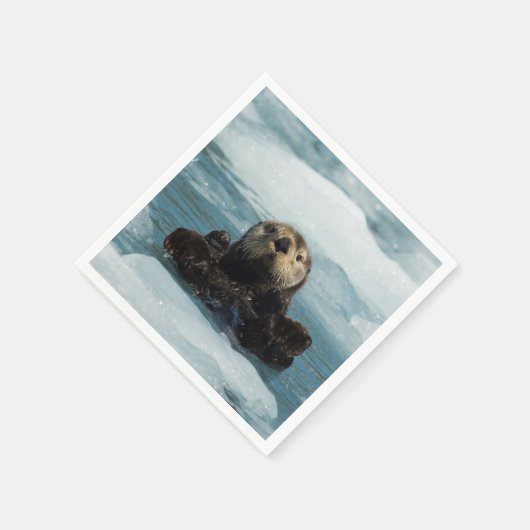 Drijvende otter servet (Hoek)