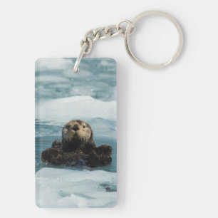 Drijvende otter sleutelhanger