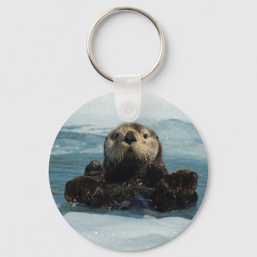 Drijvende otter sleutelhanger (Voorkant)