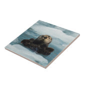 Drijvende otter tegeltje (Zijkant)