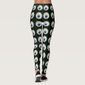 Drijvende Paarse Eyeball Eye Halloween Leggings (Achterkant)