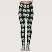 Drijvende Paarse Eyeball Eye Halloween Leggings (Voorkant)