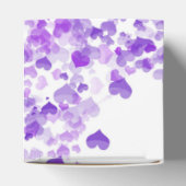 Drijvende paarse harten, voorloopdoos bedankdoosjes (Bovenkant)