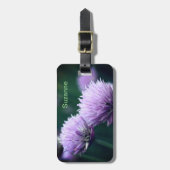 Drijvende Paarse Schellion Onion, gepersonaliseerd Bagagelabel (Voorkant verticaal)