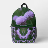 Drijvende Paarse Schellion Onion, gepersonaliseerd Bedrukte Rugzak (Voorkant)