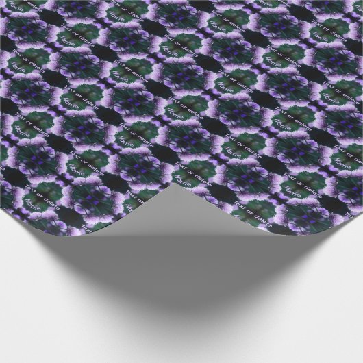 Drijvende Paarse Schellion Onion, gepersonaliseerd Cadeaupapier (Hoek)