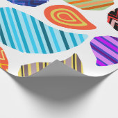 Drijvende paisleys cadeaupapier (Hoek)