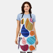 Drijvende paisleys schort (Gedragen)