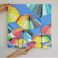 Drijvende Paraplu Hemel Whimsical Parasols Kunst 