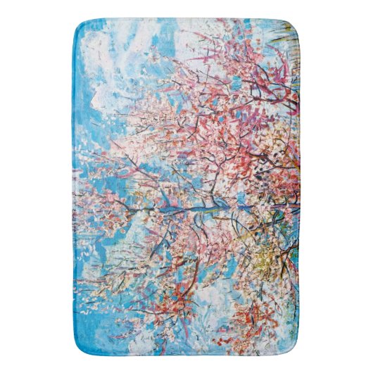 Drijvende Perzikboom, Van Gogh Badmat (Voorkant Verticaal)