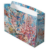 Drijvende perzikboom, Van Gogh Large Gift Bag Groot Cadeauzakje (Achterkant Gekanteld)