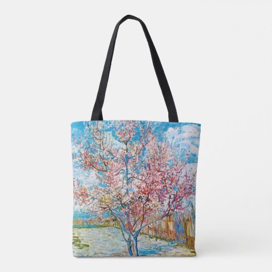 Drijvende Perzikboom, Van Gogh Tote Bag (Achterkant)