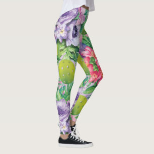 🌸 🌺 Drijvende pickleball-patroon XXL afdrukken Leggings