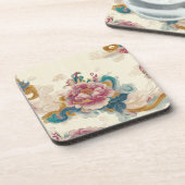 drijvende pioen bier onderzetter (Linkerzijde)