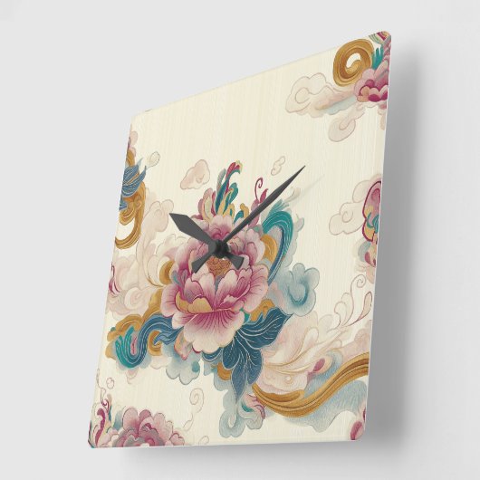 drijvende pioen vierkante klok (Hoek)