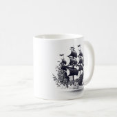 Drijvende piraatschepen koffiemok (Voorkant rechts)