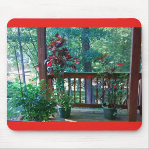 Drijvende Planten op Houten Porch 3 Muismat