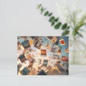 Drijvende Polaroidherinneringen Briefkaart (Staand voorkant)