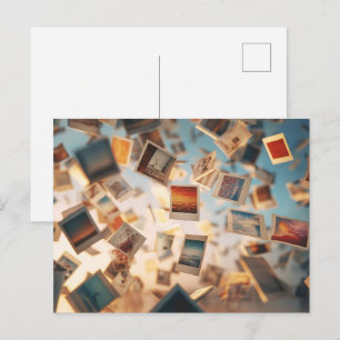 Drijvende Polaroidherinneringen Briefkaart