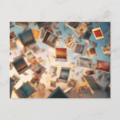 Drijvende Polaroidherinneringen Briefkaart (Voorkant)