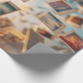 Drijvende Polaroidherinneringen Cadeaupapier (Hoek)