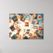 Drijvende Polaroidherinneringen Canvas Afdruk (Voorkant)