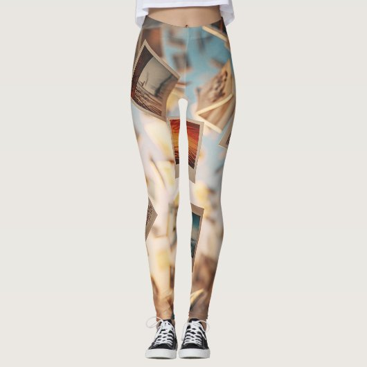 Drijvende Polaroidherinneringen Leggings (Voorkant)