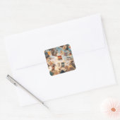 Drijvende Polaroidherinneringen Vierkante Sticker (Envelop)
