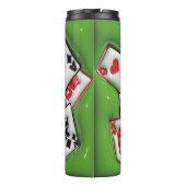 Drijvende Pookkaarten 3D Opgeblazen Tumbler Thermosbeker (Achterkant)