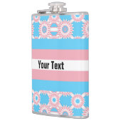 Drijvende pridevlag met blauw bloempatroon heupfles (Links)