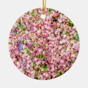 Drijvende pruimen keramisch ornament