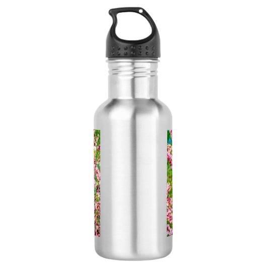 Drijvende pruimen waterfles  (Achterkant)