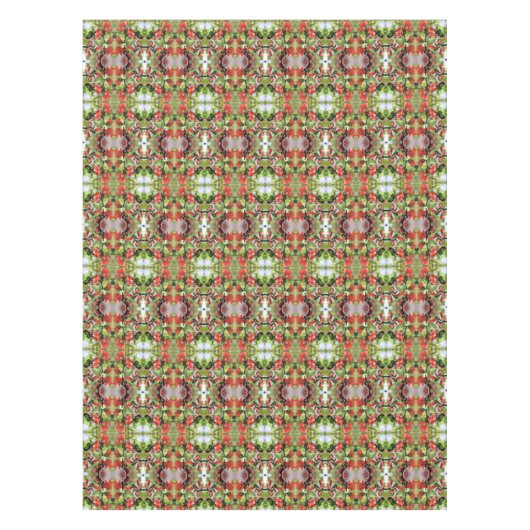 Drijvende Quince Red Blossom Abstract Patroon Tafelkleed (Voorkant)