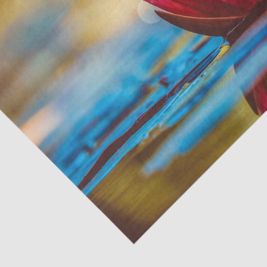 Drijvende Red Lotus Tissue Paper Tissuepapier (Detail)