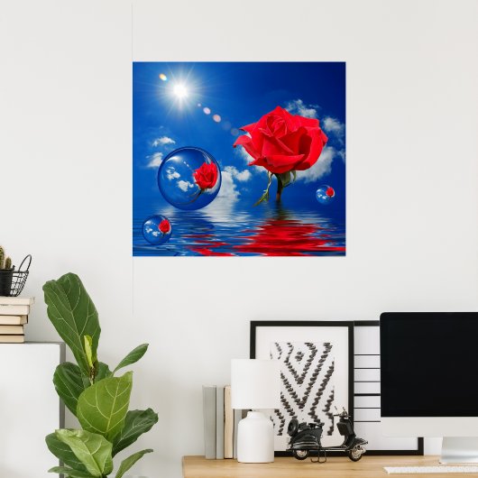 Drijvende reflecties over de liefde poster (Thuiskantoor)