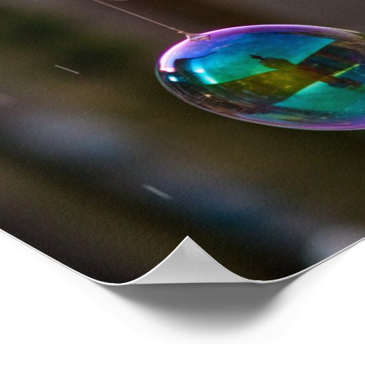 Drijvende regenbogen en reflecties poster (Hoek)