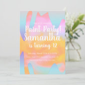 Drijvende regenboogdag, kleurrijke verf kaart (Staand voorkant)