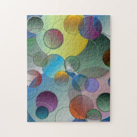 Drijvende ringen cirkels Vorm Puzzle Legpuzzel (Verticaal)