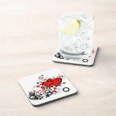 Drijvende rode harten onderzetter (Rechterzijde)