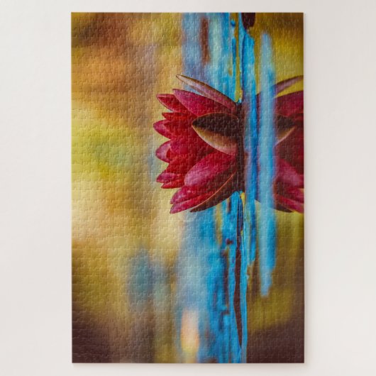 Drijvende rode Lotus Legpuzzel (Verticaal)
