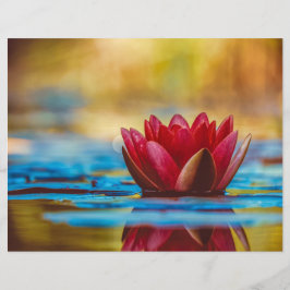 Drijvende rode Lotus Scrapbook Paper