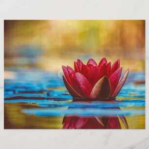 Drijvende rode Lotus Scrapbook Paper