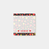 Drijvende rode, Oranje en gele harten Post-it® Notes (Voorkant)